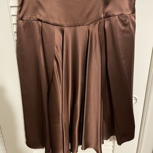 Etcetera Brown Silk Skirt